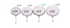 Mouth mirrors plain rhodium front surface size 5 (24mm) - 12 pcs box 