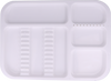 Plastic dental tray 34x24,5x2 cm (autoclavable) - white