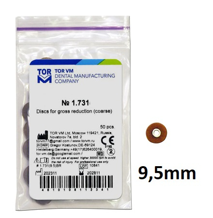 Polishing discs for S-Flex mandrel (50 pcs box) 9,5 mm coarse