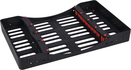 Instrument sterilization cassette - 10 slots - black