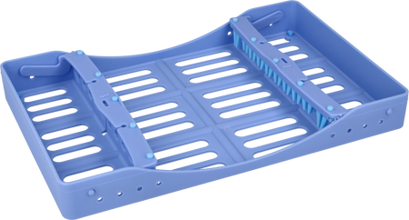 Instrument sterilization cassette - 10 slots - blue