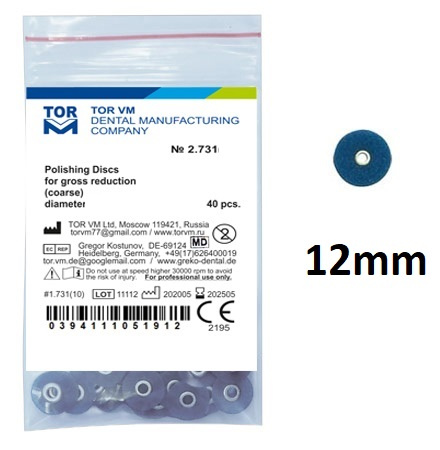 Polishing discs for S-Flex mandrel (40 pcs box) 12 mm super coarse