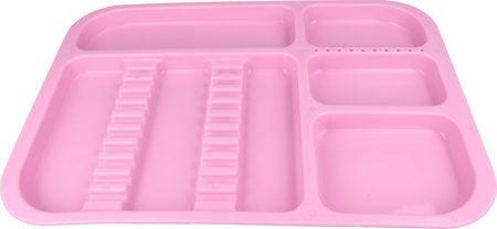 Plastic dental tray 34x24,5x2 cm (autoclavable) - pink
