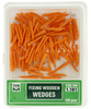 Fixing wooden wedges - one colour (100 pcs box), orange - superthin, supershort - TOR VM